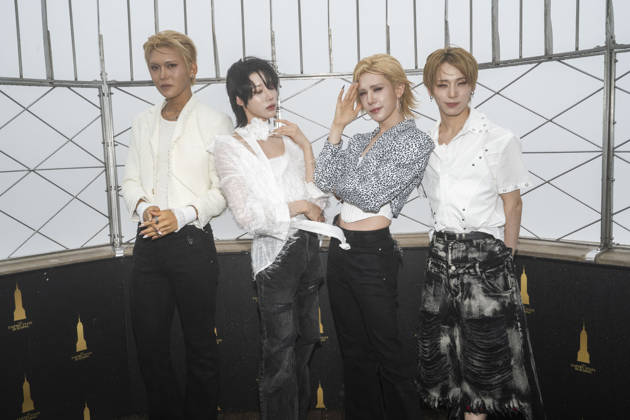July 6, 2026, New York, New York, USA: XLOV members HYUN, RUI, WUMUTI and HARU visit the Empire State Building in New York to celebrate their first visit to the US as a group. 6 July 2026 New York USA - ZUMAa265 20260706_zep_a265_013 Copyright: xEricxAcquayex