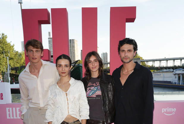 Lucas Barski, Carmen Kassovitz (daughter of Mathieu Kassovitz), Vittoria of Savoy (daughter ofEmmanuel Philibert and Clotilde Courau, and Baptiste Masseline. Photocall at the Prime Video Elle Summer Party at the Noti Club in Paris on July 6, 2026. Coadic Guirec, Bestimage. Photocall at the Prime Video Elle Summer Party at the Noti Club in Paris on July 6, 2026. Paris, France  Copyright: xCOADICxGUIRECx xBESTIMAGExCOADICxGUIRECx xBESTIMAGEx