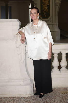 Chanel Fall Winter 2026 2027 Haute Couture photocall Carole Bouquet Photocall Chanel Haute Couture automne-hiver 2026 2027 au Grand Palais Ã Paris, le 7 juillet 2026. Chanel Fall Winter 2026 2027 Haute Couture photocall at the Grand Palais in Paris on July 7, 2026.  Copyright: xFabricexChasseryx