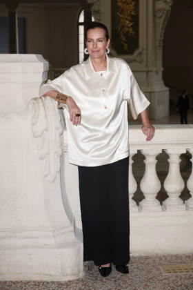 Chanel Fall Winter 2026 2027 Haute Couture photocall Carole Bouquet Photocall Chanel Haute Couture automne-hiver 2026 2027 au Grand Palais Ã Paris, le 7 juillet 2026. Chanel Fall Winter 2026 2027 Haute Couture photocall at the Grand Palais in Paris on July 7, 2026.  Copyright: xFabricexChasseryx