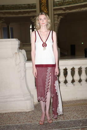 Chanel Fall Winter 2026 2027 Haute Couture photocall Elisabeth Debicki Photocall Chanel Haute Couture automne-hiver 2026 2027 au Grand Palais Ã Paris, le 7 juillet 2026. Chanel Fall Winter 2026 2027 Haute Couture photocall at the Grand Palais in Paris on July 7, 2026.  Copyright: xFabricexChasseryx