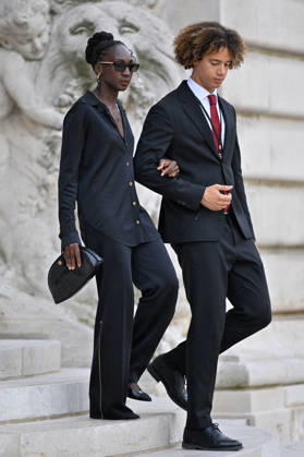 PFW Haute Couture Chanel Outside Arrivals JR Eye Haidara arriving at the Chanel show during Haute Couture Fashion Week in Paris, France, on 7 July 2026. Photo by Julien Reynaud APS-Medias ABACAPRESS.COM Paris France  Copyright: xReynaudxJulien APS-Medias ABACAx