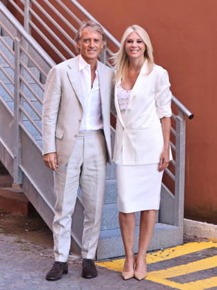 IPA86474432 - Rome, RAI Teulada headquarters, presentation of La partita del cuore 2026. Pictured: Roberto Mancini, Eleonora Daniele  Copyright: xMarcoxProvvisionatox xMarcoxProvvisionatox 86474432