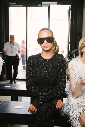 Rose Bertram in the front row at the Germanier Fall Winter 2026–2027 Haute Couture Collection fashion show during Paris Fashion Week (PFW) at the Palais de Tokyo in Paris, France, on July 7, 2026. Sam Delpech, Bestimage. Rose Bertram at the Germanier show during Paris Haute Couture Fashion Week, for the presentation of the Fall Winter 2026–2027 Haute Couture collection, on July 7, 2026, in Paris, France.  Copyright: xSamxDelpechx xBestimagexSamxDelpechx xBestimagex