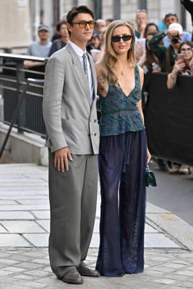 PFW Haute Couture Armani Prive Outside Arrivals JR Count Nikolai of Monpezat, Benedikte Thoustrup arriving at the Armani Prive show during Haute Couture Fashion Week in Paris, France, on 7 July 2026. Photo by Julien Reynaud APS-Medias ABACAPRESS.COM Paris France  Copyright: xReynaudxJulien APS-Medias ABACAx