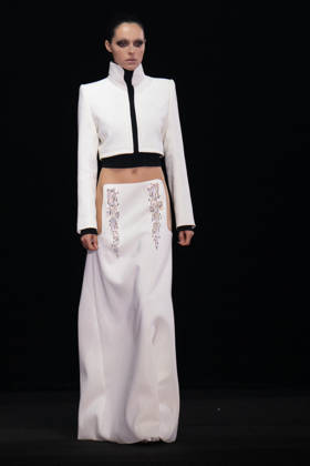 PFW - Stephane Rolland Runway A model walks the runway during the Stephane Rolland Haute Couture Fall Winter 2026 2027 show as part of Paris Fashion Week in Paris, France on July 07, 2026. Photo by Laurent Zabulon ABACAPRESS.COM  Copyright: xZabulonxLaurent ABACAx