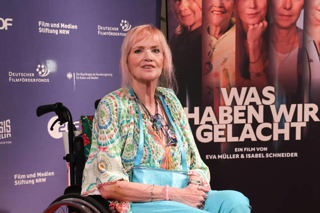 Gaby Koester attends the premiere of the documentary film Was Haben Wir Gelacht on July 7, 2026, at the Cineplex Filmpalast in Cologne, Germany Premiere of the documentary film Was Haben Wir Gelacht at the Cineplex Filmpalast in Cologne, Germany
