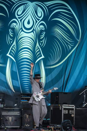 Croatia, Zagreb, 070726. Concert of the supergroup BEAT at the Salata stadium in Zagreb. The BEAT project brings together legendary musicians who perform King Crimson albums from the 80s. The line-up consists of former King Crimson members Adrian Belew and Tony Levin, joined by guitarist Steve Vai and drummer Danny Carey. In the photo: Steve Vai. Photo: Darko Tomas CROPIX Copyright: xxDarkoxTomasx beat26-070726