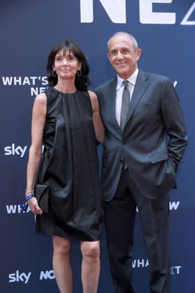 IPA86486369 - Milan, Sky What™s Next arrivals at the evening event at the Teatro Lirico Ettore Messina with his wife Laura Ferri  Copyright: xAlbertoxTerenghix xComi Terenghix 86486369