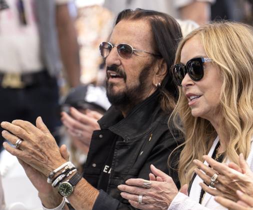 July 07, 2026 - Beverly Hills, California, USA - RINGO STARR, who turns 86 today, listens to the music played in his honor during his Annual Peace & Love Birthday Celebration at Beverly Hills Garden Park. Beverly Hills USA - ZUMAce6_ 20260707_zaf_ce6_017 Copyright: xBrianxCahnx