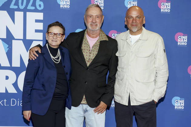 ABB EMMERICH- Christine Berg, Roland Emmerich, Peter Schauerte bei der Verleihung die Glaeserne Leinwand im Kino Cinemaxx in Hamburg am 07.07.2026 Hamburg Deutschland