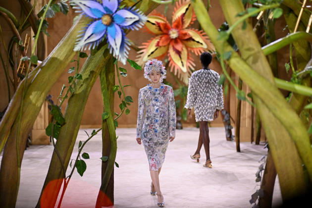 PFW - Chanel Runway A model walks the runway during the Chanel Haute Couture Fall Winter 2026 2027 show as part of Paris Fashion Week on July 07, 2026 in Paris, France. Photo by Franck Castel ABACAPRESS.COM Paris France  Copyright: xCastelxFranck ABACAx