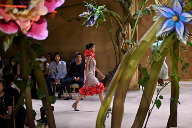 PFW - Chanel Runway A model walks the runway during the Chanel Haute Couture Fall Winter 2026 2027 show as part of Paris Fashion Week on July 07, 2026 in Paris, France. Photo by Franck Castel ABACAPRESS.COM Paris France  Copyright: xCastelxFranck ABACAx