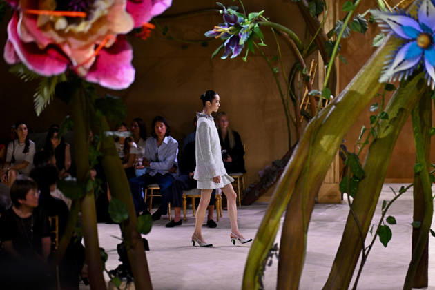 PFW - Chanel Runway A model walks the runway during the Chanel Haute Couture Fall Winter 2026 2027 show as part of Paris Fashion Week on July 07, 2026 in Paris, France. Photo by Franck Castel ABACAPRESS.COM Paris France  Copyright: xCastelxFranck ABACAx