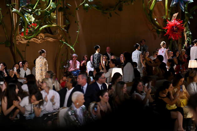 PFW - Chanel Runway A model walks the runway during the Chanel Haute Couture Fall Winter 2026 2027 show as part of Paris Fashion Week on July 07, 2026 in Paris, France. Photo by Franck Castel ABACAPRESS.COM Paris France  Copyright: xCastelxFranck ABACAx