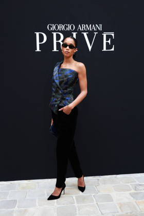 Laura Harrier at the Giorgio Armani Privé Fall Winter 2026–2027 Haute Couture Collection fashion show during Paris Fashion Week, July 7, 2026 Celebrities at the Giorgio Armani Privé Fall Winter 2026–2027 Haute Couture Collection fashion show during Paris Fashion Week, July 7, 2026, Paris, France  Copyright: xFlorianxLaviellex xBestimagexFlorianxLaviellex xBestimagex