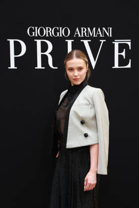 Annie Schröter at the Giorgio Armani Privé Fall Winter 2026–2027 Haute Couture Collection fashion show during Paris Fashion Week, July 7, 2026 Celebrities at the Giorgio Armani Privé Fall Winter 2026–2027 Haute Couture Collection fashion show during Paris Fashion Week, July 7, 2026, Paris, France  Copyright: xFlorianxLaviellex xBestimagexFlorianxLaviellex xBestimagex