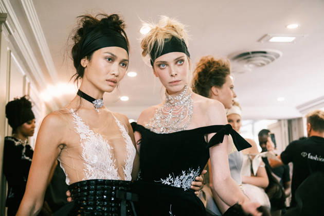 Yulia Saparniyazovan, Tanya Dziahileva Paris Fashion Week HC AW26 Yanina Couture 458030 July 7, 2026  Copyright: xJean-BaptistexSoulliatx xStarfacex STAR_458030_010