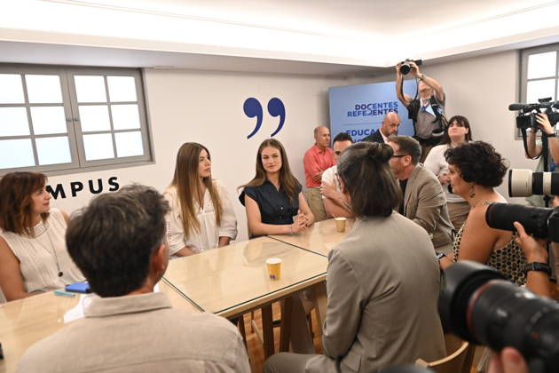Infanta Sofía Visits the Monastery of Cogullada Infanta Sofía (2nd from left) and Princess Leonor (3rd from left) during a visit to one of the educational activities at the Monastery of Cogullada on July 8, 2026, in Zaragoza, Aragon, Spain. This afternoon, the Infanta will present the first edition of the Ibercaja Foundation’s Docentes Referentes awards, marking the foundation’s 150th anniversary, during which five teachers will be recognized for their excellence in educational leadership, sustainability, inclusion, educational research, and comprehensive health education. JULY 8, 2026 INFANTA EDUCATION TEACHING Ramó Zaragoza, Aragon Zaragoza, Aragon, Spain Copyright: xRamonxCometx 7653407