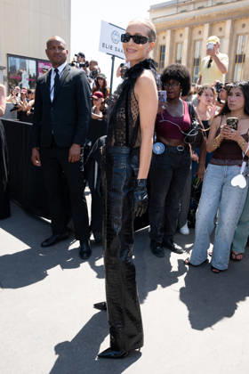 PFW - Elie Saab Arrivals Poppy Delevingne attending the Elie Saab Haute Couture Fall Winter 2026 2027 show as part of Paris Fashion Week in Paris, France on July 08, 2026. Photo by Laurent Zabulon ABACAPRESS.COM Copyright: xZabulonxLaurent ABACAx