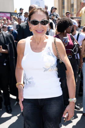 PFW - Elie Saab Arrivals Mounia attending the Elie Saab Haute Couture Fall Winter 2026 2027 show as part of Paris Fashion Week in Paris, France on July 08, 2026. Photo by Laurent Zabulon ABACAPRESS.COM Copyright: xZabulonxLaurent ABACAx