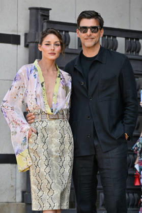 PFW Haute Couture Elie Saab Outside Arrivals JR Olivia Palermo, Johannes Huebl arriving at the Elie Saab show during Haute Couture Fashion Week in Paris, France, on 8 July 2026. Photo by Julien Reynaud APS-Medias ABACAPRESS.COM Paris France  Copyright: xReynaudxJulien APS-Medias ABACAx