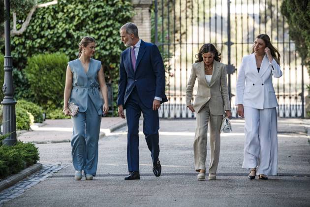 Infanta Sofia, along with King Felipe and Queen Letizia and Princess Leonor, presided over the Leading Teachers event of the Ibercaja Foundation, where Infanta Sofia gave her first solo speech, in Zaragoza on Wednesday, July 8, 2026. La Infanta Sofia junto a los reyes Felipe y Letizia y la princesa Leonor presiden el evento Docentes Referentes de la Fundación Ibercaja, donde la infanta Sofia realiza su primer discurso en solitario, en Zaragoza el miércoles 8 de julio de 2026. 900 LOF Cordon Press Cordon Press