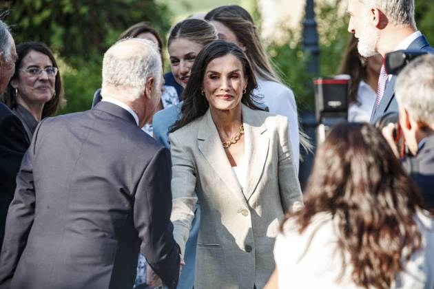 Infanta Sofia, along with King Felipe and Queen Letizia and Princess Leonor, presided over the Leading Teachers event of the Ibercaja Foundation, where Infanta Sofia gave her first solo speech, in Zaragoza on Wednesday, July 8, 2026. La Infanta Sofia junto a los reyes Felipe y Letizia y la princesa Leonor presiden el evento Docentes Referentes de la Fundación Ibercaja, donde la infanta Sofia realiza su primer discurso en solitario, en Zaragoza el miércoles 8 de julio de 2026. 900 LOF Cordon Press Cordon Press