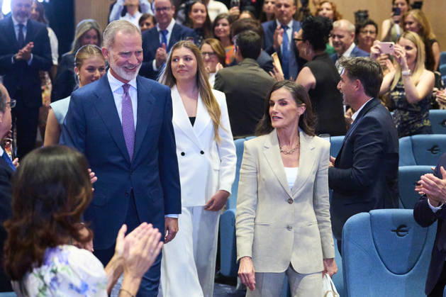 08-07-2026 Zaragoza Princess Sofia with Princess Leonor and Queen Letizia and King Felipe during attending the Docentes Referentes event by Ibercaja Foundation in Zaragoza. No Spain  Copyright: xPPEx