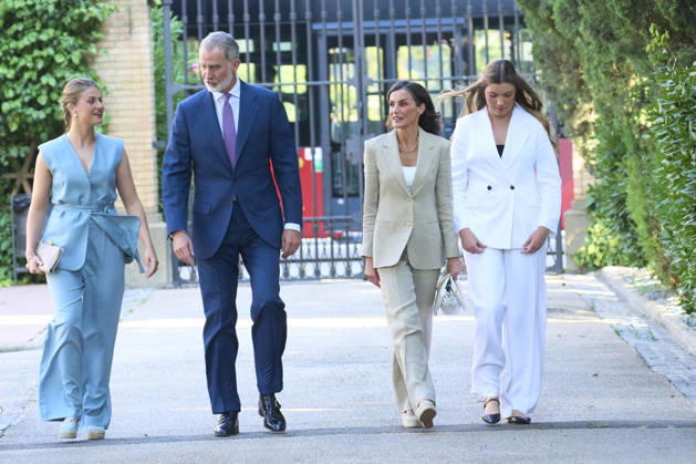 08-07-2026 Zaragoza Princess Sofia with Princess Leonor and Queen Letizia and King Felipe during attending the Docentes Referentes event by Ibercaja Foundation in Zaragoza. No Spain  Copyright: xPPEx