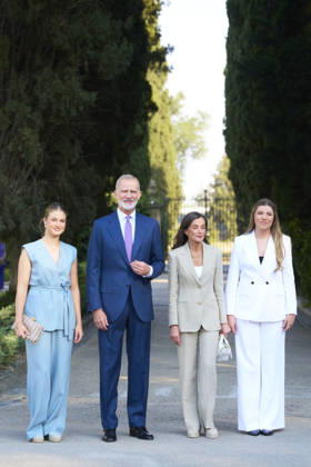 08-07-2026 Zaragoza Princess Sofia with Princess Leonor and Queen Letizia and King Felipe during attending the Docentes Referentes event by Ibercaja Foundation in Zaragoza. No Spain  Copyright: xPPEx