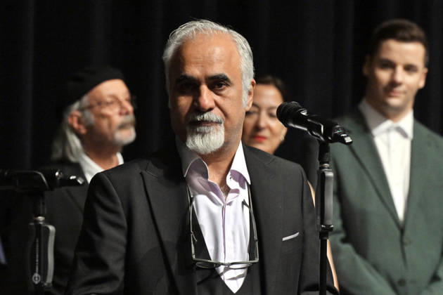 The 60th Karlovy Vary International Film Festival continued on its sixth day, in Karlovy Vary, Czech Republic, on July 8, 2026. A delegation of filmmakers presented the German film Hijamat in the Grand Hall of the Thermal Hotel. Director Nader Saeivar. (CTKxPhoto SlavomirxKubes) CTKPhotoP2026070809015  CTKPhotoP2026070809015
