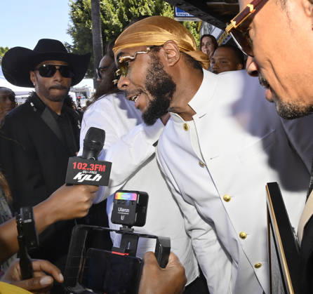 Flesh-n-Bone of the Hip-Hop group Bone Thugs-N-Harmony speak with reporters during a ceremony honoring them with the 2,851st star on the Hollywood Walk of Fame in Los Angeles on Wednesday, July 8, 2026.  LAP2026070806 JIMxRUYMEN