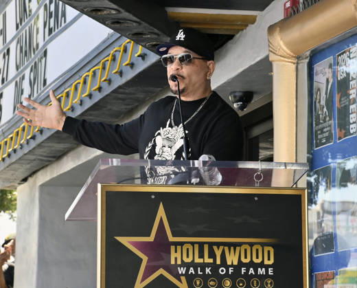 Ice T makes comments during an unveiling ceremony honoring the Hip-Hop group Bone Thugs-N-Harmony with the 2,851st star on the Hollywood Walk of Fame in Los Angeles on Wednesday, July 8, 2026.  LAP2026070811 JIMxRUYMEN