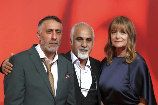 Kida Khodr Ramadan, Nader Saeivar und Nastassja Kinski bei der Premiere des Kinofilms Hijamat auf dem 60. Internationalen Filmfestival Karlovy Vary 2026 in der Grand Hall im Festival Hotel Thermal. Karlsbad, 08.07.2026