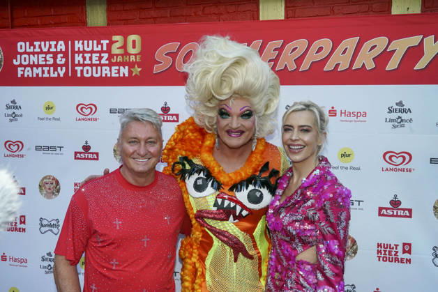 CNTV OLIVIA- Olivia Jones Hubert Fella Verena Kerth zu Gast auf der Olivia Jones Sommerparty Grosse Freiheit in St.Pauli Hamburg am 08.07.2026 Hamburg Deutschland