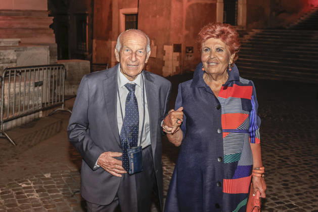 July 8, 2026, Rome, Rome, Italy: Fausto Bertinotti and his wife Lella Fagno during the final evening of the eightieth edition of the Strega Prize literary competition in Piazza del Campidoglio, Rome, 08 07 2026 Rome Italy  - ZUMAa289 20260708_zia_a289_242 Copyright: xRiccardoxDexLucax xAgfx