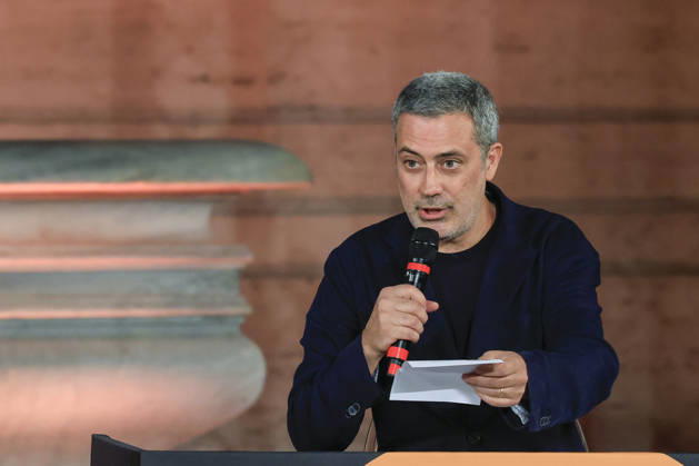 July 8, 2026, Rome, Rome, Italy: Last year s winner, Andrea Bajani, during the final evening of the eightieth edition of the Strega Prize literary competition in Piazza del Campidoglio, Rome, 08 07 2026 Rome Italy  - ZUMAa289 20260708_zia_a289_259 Copyright: xRiccardoxDexLucax xAgfx