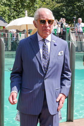 July 9, 2026, London, London, UK: London, UK. King Charles after observing laser training exercises with Humboldt penguins at Penguin Beach during their visit to London Zoo to mark the 200th anniversary of the Zoological Society of London. London UK - ZUMAl94_ 20260709_zaf_l94_002 Copyright: xDinendraxHariax
