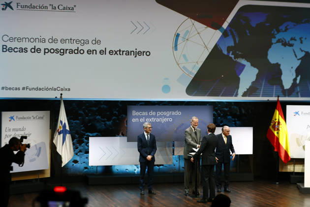 King Felipe presides over the award ceremony for the 44th edition of the La Caixa Foundation’s postgraduate scholarships abroad. King Felipe VI and Isidro Fainé during the award ceremony for the 44th edition of the La Caixa Foundation’s postgraduate scholarships abroad, July 9, 2026, in Madrid, Spain CELEBRITIES LA CAIXA FOUNDATION SCHOLARSHIPS Antonio Gutié Madrid Madrid, Spain Copyright: xAntonioxGutià rrezx 7655508