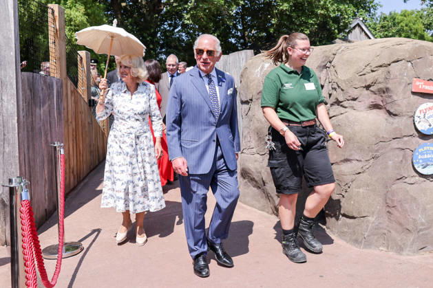 July 9, 2026, London, London, UK: London, UK. King Charles III and Queen Camilla arrive to take part in laser training exercises with Humboldt penguins at Penguin Beach during their visit to London Zoo to mark the 200th anniversary of the Zoological Society of London. London UK - ZUMAl94_ 20260709_zaf_l94_011 Copyright: xDinendraxHariax