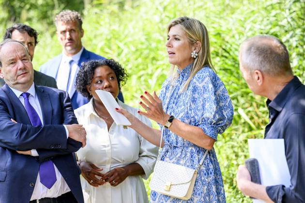 Queen Maxima and Minister Vijlbrief During Working Visit - Amsterdam Queen Maxima and Minister of Social Affairs and Employment Hans Vijlbrief visit the Zuidoost district in Amsterdam as part of the Debt-Free Neighbourhood approach to share knowledge regarding area-based working, scaling up successful initiatives, and cooperation with the Foundation for Financial Health in the Netherlands (SFGN) in Amsterdam, The Netherlands on July 9, 2026. Photo by Bruno Press ABACAPRESS.COM Netherlands Copyright: xBrunoxPress ABACAx