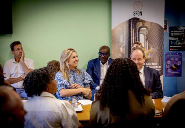 09-07-2026 Amsterdam Queen Maxima visited ˜G-buurt Noord™ and ˜K-buurt™ in the Zuidoost district in Amsterdam as part of the ˜Debt-Free Neighbourhood™ initiative. Â Copyright: xPPEx