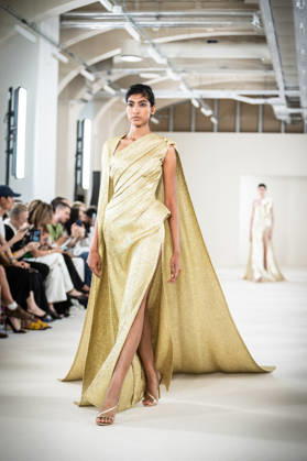 PFW HC Rami Al Ali Catwalk NB A model walks the runway during the Rami Al Ali Haute Couture Fall Winter 2026 2027 show as part of Paris Fashion Week on July 09, 2026 in Paris, France. Photo by Nasser Berzane ABACAPRESS.COM Paris France Copyright: xBerzanexNasser ABACAx