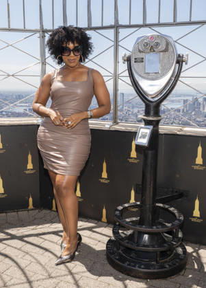 July 8, 2026, New York, New York, USA: JESSICA FRANCES DUKES visits the Empire State Building in New York to celebrate the Premiere of The Westies on MGM. 8 July 2026 New York USA - ZUMAa265 20260708_zep_a265_084 Copyright: xEricxAcquayex