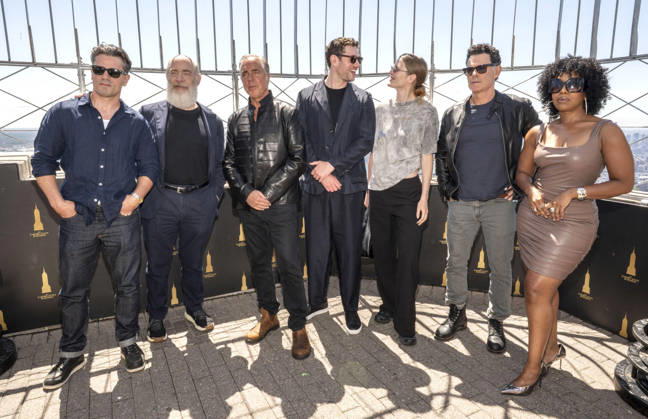 July 8, 2026, New York, Ny, United States: Hamish Allan-Headley, J.K. Simmons, Titus Welliver, Tom Brittney, Hilary McCormack, Vincent Walsh, Jessica Frances Dukes visit Empire State Building ahead of the Series Premiere of MGM+â€⠢s The Westies . Held at Empire State Building in New York. Zuma Press July 8, 2026. New York United States - ZUMAp281 20260708_zea_p281_057 Copyright: xPhotoxImagexPressx