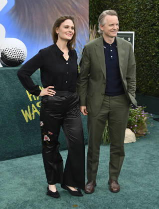 Cast member David Hornsby (R) and his wife, actress Emily Deschanel attend the premiere of the Netflix sport comedy TV series The Hawk at the Directors Village in the Westwood section of Los Angeles on Thursday, July 9, 2026. Storyline Follows Lonnie Hawkins, 2004 s top golfer, as he struggles to recapture his magic late in his career, refusing to believe he s anything other than one stroke away from golf s greatest comeback. LAP2026070938 JIMxRUYMEN