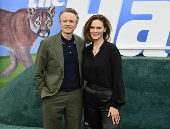 Cast member David Hornsby (L) and his wife, actress Emily Deschanel attend the premiere of the Netflix sport comedy TV series The Hawk at the Directors Village in the Westwood section of Los Angeles on Thursday, July 9, 2026. Storyline Follows Lonnie Hawkins, 2004 s top golfer, as he struggles to recapture his magic late in his career, refusing to believe he s anything other than one stroke away from golf s greatest comeback. LAP2026070942 JIMxRUYMEN