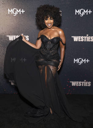 July 8, 2026, New York, Ny, United States: Jessica Frances Dukes attends MGM s The Westies Series Premiere. Held at SVA Theatre in New York. Zuma Press July 8, 2026. New York United States - ZUMAp281 20260708_zea_p281_163 Copyright: xPhotoxImagexPressx