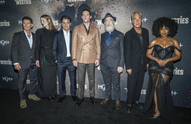 July 8, 2026, New York, Ny, United States: Vincent Walsh, Hilary McCormack, Hamish Allan-Headley, Tom Brittney, J. K. Simmons, Titus Welliver and Jessica Frances Duke attend MGM s The Westies Series Premiere. Held at SVA Theatre in New York. Zuma Press July 8, 2026. New York United States - ZUMAp281 20260708_zea_p281_233 Copyright: xPhotoxImagexPressx